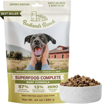Badlands Ranch Superfood Complete, Adult Dog Food, Air-Dried, High Protein, Zero Fillers, Superfood Nutrition by Katherine Heigl (24 oz.)